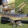 Fiskeillbehör Goture Fly Rod Combo 5 6 7 8 CNC Maskinbearbetad kolfiber 2 74m Line Tackle Box Triangle Tube 230512