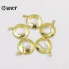 Colares pendentes WT-JP303 Moda Gold Electroplated Resist Firnable Pearl Women 30mm Redonda de colar de colar