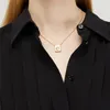18k gold block designer pendant necklaces for women girls brand luxury link chain short choker letters necklace nice jewelry wholesale brand name