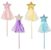 Party Favor Fairy Glitter Magic Wand With Sequins Tassel Kids Princess Dress-up Costume Scepter Role Play Birthday Gift 50pcs