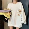 Women's TShirt Summer Women Harajuku Cute Real Toy Bear In Pocket Tshirt Street Oversized Loose Short Sleeve Tee Top Kawaii Tops 2XL 230511