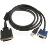 DVI M1-DA 30 + 5 PIN إلى 15PIN VGA + USB Cable Cable 1.8m