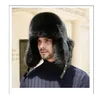 Beretten mannen echte wasbeer bont hoed schapenvacht oorkleppen pet winter warme hoofddeksel zwart bruin