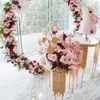 Party Decoration No Circle) Wedding Flower Vase Cake Stand Gold Metal Bruddusch Bakgrund POLTH STADE DECOR YUDAO905