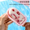 Ice Cream Tools 6pcs Silicone Ice Cream Mold With Lid Stick For Popsicle Dessert Ice Cream Mold With Popsicle Stick DIY Molde Helado Silicona 230512