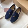 Designer-Wildlederschuhe für Damen und Herren, runde Zehen-Loafer, Freizeitschuh, Designer-Slipper, dicke Sohlen-Turnschuhe, Luxusmarke, flache Schuhe, Loros Mental Decor Chic