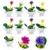 Decorative Flowers 8 Pcs House Ornaments Miniature Potted Succulent Plants Artificial Decor Flower Micro Landscape Models Outdoor DIY