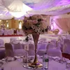 Feestdecoratie goud metaal decoratieve vazen ​​Tall Flowers Standhouder voor hoofdtafel vloer ceremonie jubileum banket