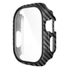 Étui en verre trempé en fibre de carbone pour Apple Watch Ultra 49 mm 41 45 mm 42 44 mm Couvercle transparent imperméable pour Iwatch 8 7 6 5 4 SE