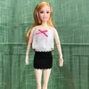 Moda bebek kıyafetleri üst pantolon ücretsiz kargo çocuk oyuncakları dolly aksesuarlar elbise Barbie diy Noel şimdiki çocuk oyunu