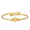 Bangle moda moda aço inoxidável Coroa Bracelet Gold Black Silver Color aberto para homens para homens Presente de joalheria de pulseira