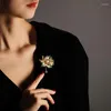 Broszki retro wysokiej klasy Lotus dla kobiet naturalne perły słodkowodne kursy