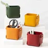 50st/Lot Nordic Desktop Leather Storage Box Jewely Keys Display Tray Makeup Organizer Container Books Plants Holder Pot Home