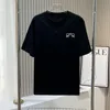 夏3DレリーフTシャツ男女コットンティーレターソリッド半袖丸い首のカジュアルTシャツ