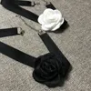 Tour de cou mignon tissu-fleur collier ornement élégant fleur clavicule chaîne collier accessoire de mariage pour dame filles livraison directe