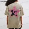 Camisetas masculinas Hip Hop Vintage Men Men Men de Streetwear Opevers Artlewear Estrela retro gráfica impressão punk Goth camise