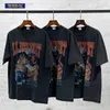 T-shirt da uomo TIDESHEC Maglietta da uomo Streetwear Vintage Washed Lil Uzi Vert Grafica Cotone Casual Oversize Tee Top Summer T230512