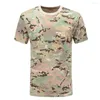 Herren-T-Shirts, Herren-T-Shirt, kurzärmelig, schnelltrocknend, T-Shirt, Outdoor, militärischer taktischer Kampf, Fitness, Camouflage-Shirt