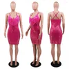 Survêtements pour femmes Sexy Sequined Tassel Sling Mini Dress Femmes Night Party Club Wear Spaghetti Strap Backless Robes Summer Birthday