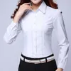 Women's Blouses Shirts Fashion Formal Shirt Women Clothes Blouse Slim Long Sleeve White Blouse Elegant OL Office Ladies Work Wear Tops Plus size 5XL 230512