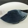 Boinas visrover jeans dobráveis ​​jeans chapéu feminino casual sol mulheres coloridas algodão brim cap chapé de praia par da festa no presente