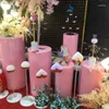 Décoration de fête 5 pièces/ensemble) Style vendre cylindre support de fleur rose pour mariage Yudao909