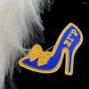 Brooches Yellow Bowknot High-Heeled Shoes Sigma Gamma Rho Women Shirt Brooch Pins Gifts