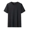 T-shirt da uomo 2023 Summer Ice Silk T-shirt manica corta da uomo ad asciugatura rapida Casual Thin Male Running Tee Simple Mens Tops