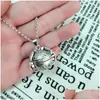 Pendant Necklaces Oil Diffuser Necklace 4 Po Angel Wings Living Memory Floating Locket Magic Mtilayer Folding Family Drop De Dhgarden Dhdlq