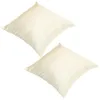 Kudde 2 datorer Silkeslen kuddväskor Square Pillows Farmhouse Throw Case Case Pudow Case Satin