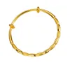 Solid Bangle Bracelet Women Jewelry 18k Yellow Gold Filled Classic Women Girls Bangle Fashion Dubai Wedding Party Gift Dis 60mm