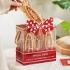 Gift Wrap 20pcs Dot Bowknot Candy Box Transparent Packaging Boxes For Cookies Chocolate Biscuits Party Favors Friends Guests