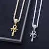 قلادات قلادة 925 الجنيه الاسترليني الفضة العين من Horus Ankh Cross Out D VVs للنساء مجوهرات الهيب هوب 230511