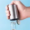 Nouveau ouvre-bouteille en acier inoxydable automatique pousser vers le bas magnétique ouvre-bouchon de bière barre cuisine vin Gadgets outils ouvreurs