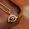 Colliers pendentifs RD Tibet Tianzhu incrusté d'oeil de phénix exquis et polyvalent rétro collier d'art ancien moyen de haute qualité