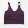 Lu-77 Summer em forma de U sem aço de aço embutido bloco esportivo de peito para mulheres ginástica sem mangas ioga tanque de moda de moda bras