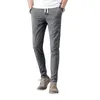 Men's Pants Men's Casual Pants Chinos Elastic Cotton Seluar Long Trousers Khaki Black Pants for Men 230512