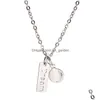 Pendentif Colliers Nouvelle Mode Lettre Rêve Foi Bijoux En Acier Inoxydable Pour Les Femmes Lien Chandail Chaîne Déclaration Collier Avec Dhgarden Dhrfv