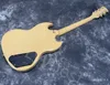 Linkerhand elektrische gitaarcrème verkocht kleur gouden onderdelen hhh pick -ups dune o matic brug en stop staart witte binding rozenhout finge