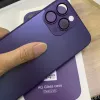 Caixa de vidro fosco de silicone para iPhone 14 Plus 13 12 11 Pro Max AG Case à prova de choque de vidro fosco com filme de lente de câmera