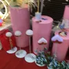 Décoration de fête 5 pièces/ensemble) Style vendre cylindre support de fleur rose pour mariage Yudao909