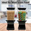 Bouteilles de stockage Distributeur universel de céréales Couvercle scellé Anti-poussière Nettoyage facile Aliments séchés Riz Grain Noix Conteneur