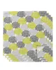 Table Napkin 4pcs Daisy Flower Gray Yellow Square 50cm Party Wedding Decoration Cloth Kitchen Dinner Serving Napkins