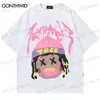 T-shirts pour hommes Harajuku gothique Streetwear Punk T-shirt Hip Hop dessin animé graphique impression surdimensionné T-shirt hommes mode décontracté lâche coton chemises haut T230512