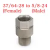 37/64-28 hembra a 5/8-24 adaptador de filtro de combustible macho adaptador de rosca de acero inoxidable cambiador de roscas de trampa de solvente convertidor de tornillo SS