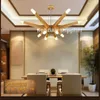 Pendant Lamps Nordic Contracted Modern Solid Wood Art Chandelier Living Room Bedroom Study Creative Personality Bar Droplight