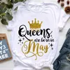 Women's TShirt Pink Crown 30th40th50th60th Fabulous Graphic Print Tshirt Women's Clothing Number Customized Tshirt Women's Birthday Gift Tshirt 230511