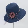 Szerokie brzegowe czapki słodkie letnie kapelusz na plaży składany dama słońce solidny kolor dziobowy wakacyjny rybak anty-uv