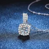 Naszyjnik Moissanite z certyfikatem Dam Luksus Moissanite Diamond Naszyjnik 925 Srebrny srebrny przyjęcie weselne Prezenty biżuterii