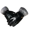 Fingerlösa handskar varm dam pu full beröring ridning sammet mode äkta läder skärm herrens höst vinterpar